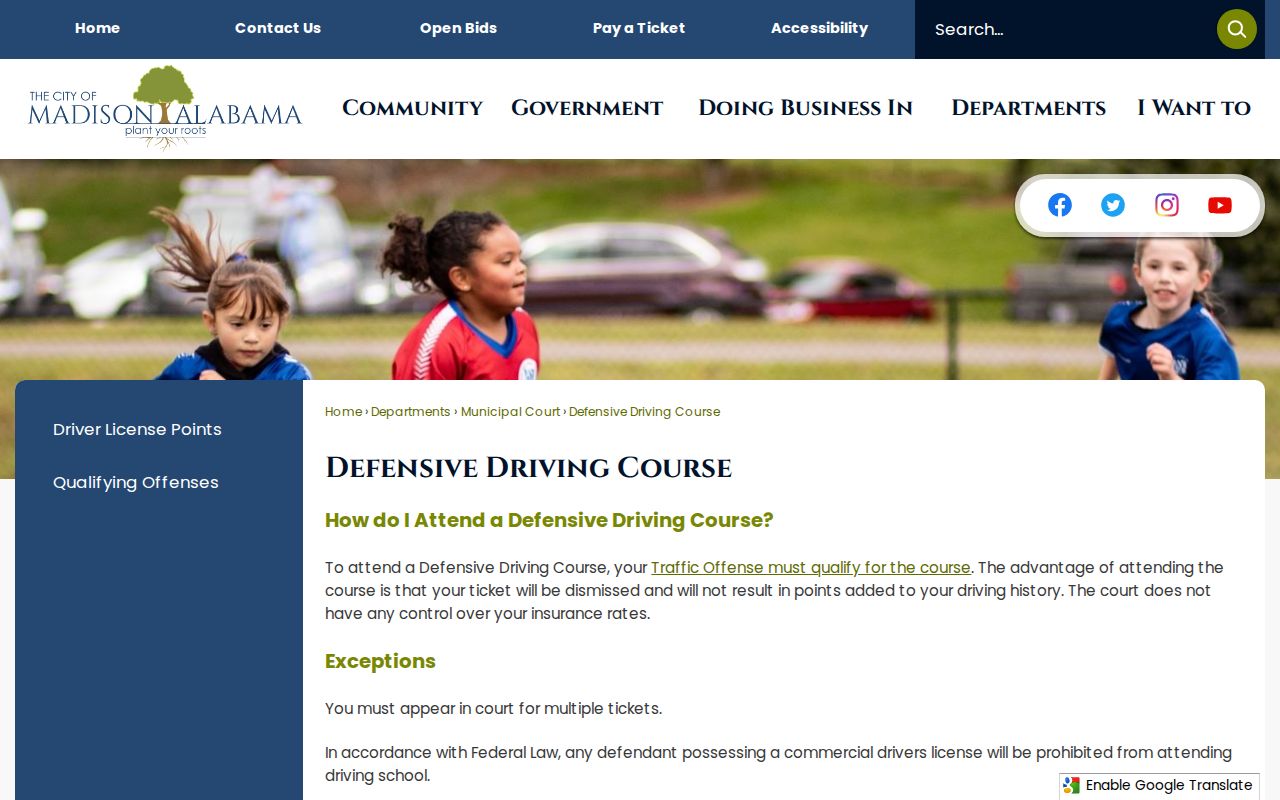 Madison court docket defensive driving program