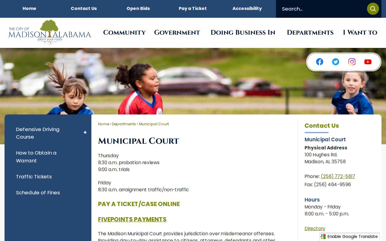 Madison court docket Municipal Court information
