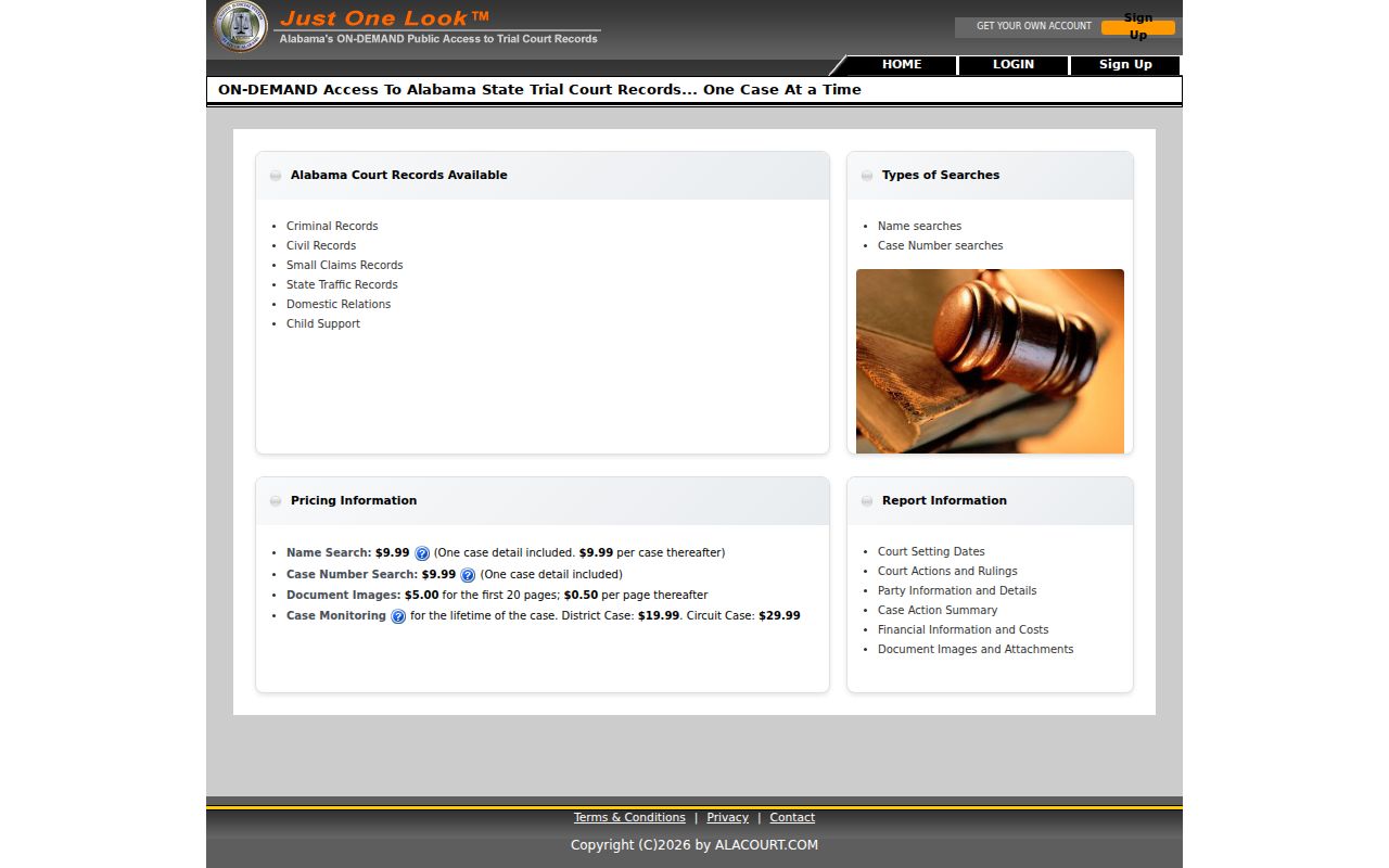 Madison County court record search through AlacourtACCESS