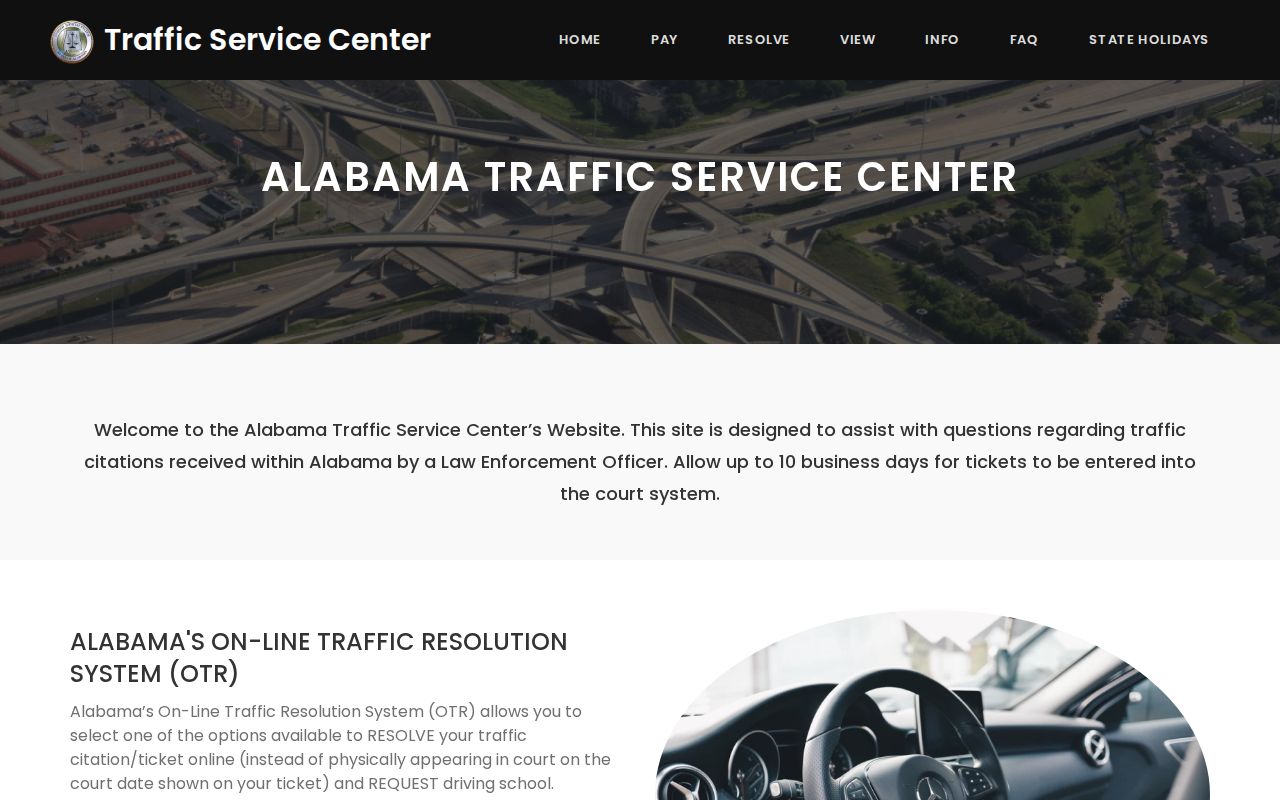 Alabama portal for Madison County traffic ticket lookup
